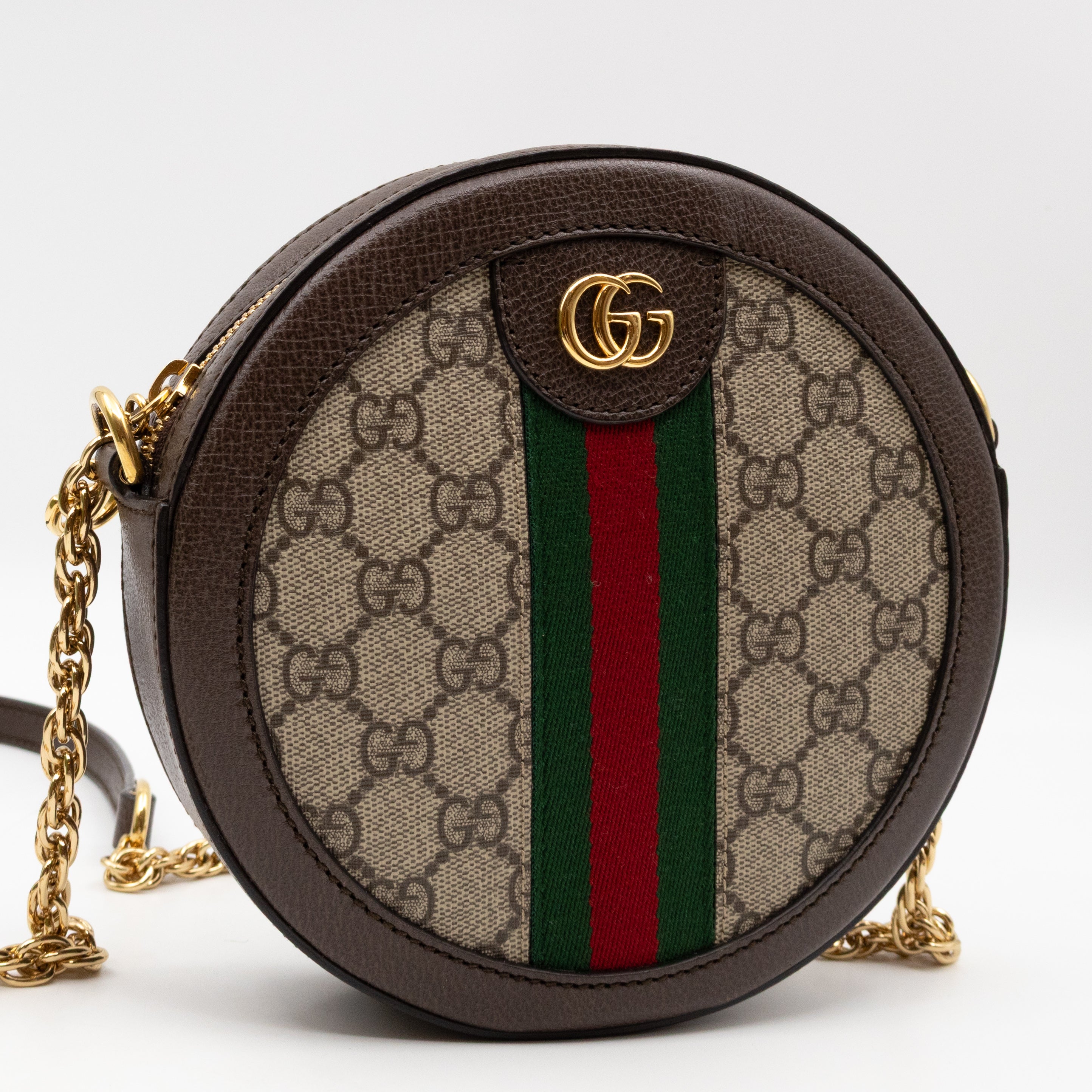 Ophidia Mini Round Shoulder Bag GG Supreme