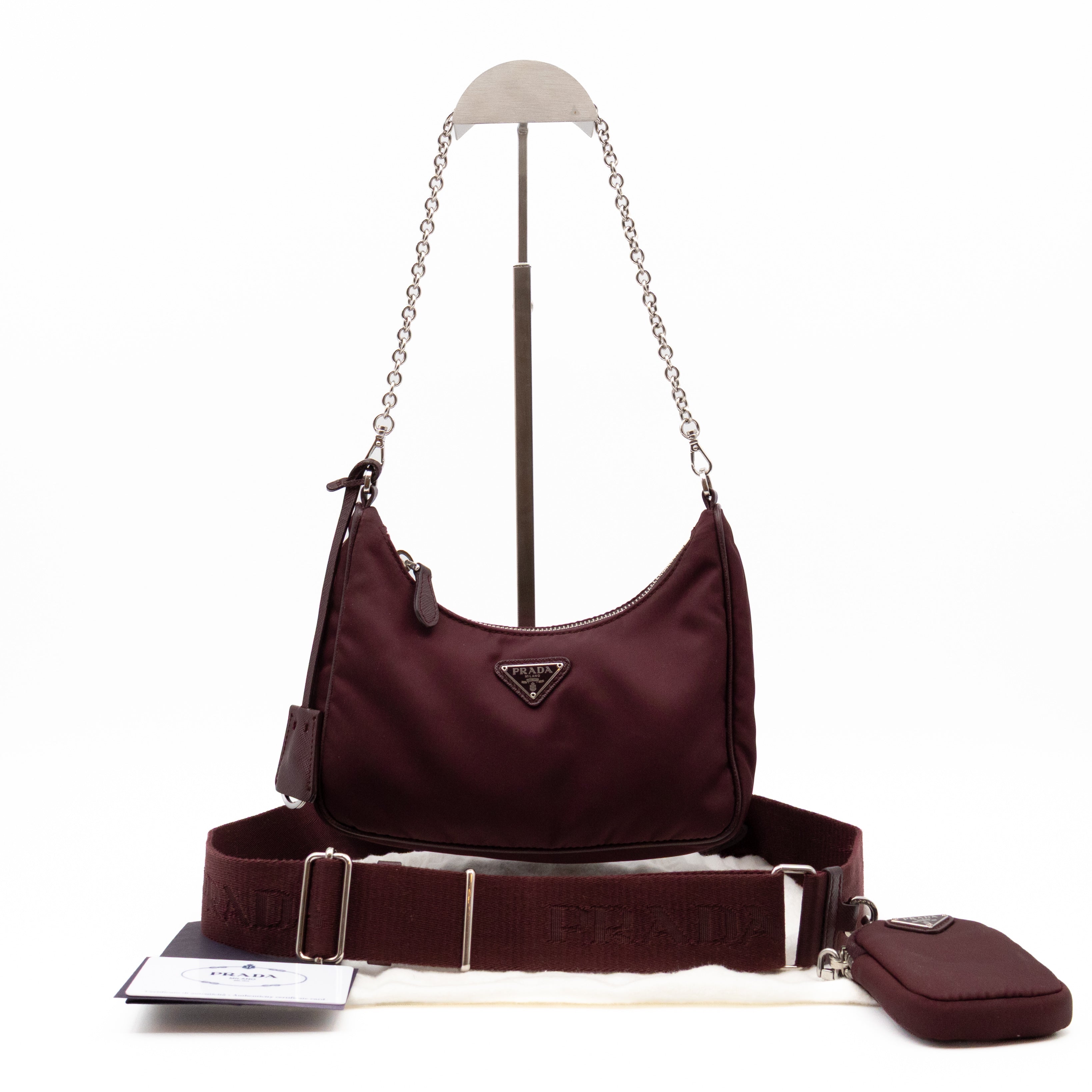 Re-Edition 2005 Nylon Bag Burgundy