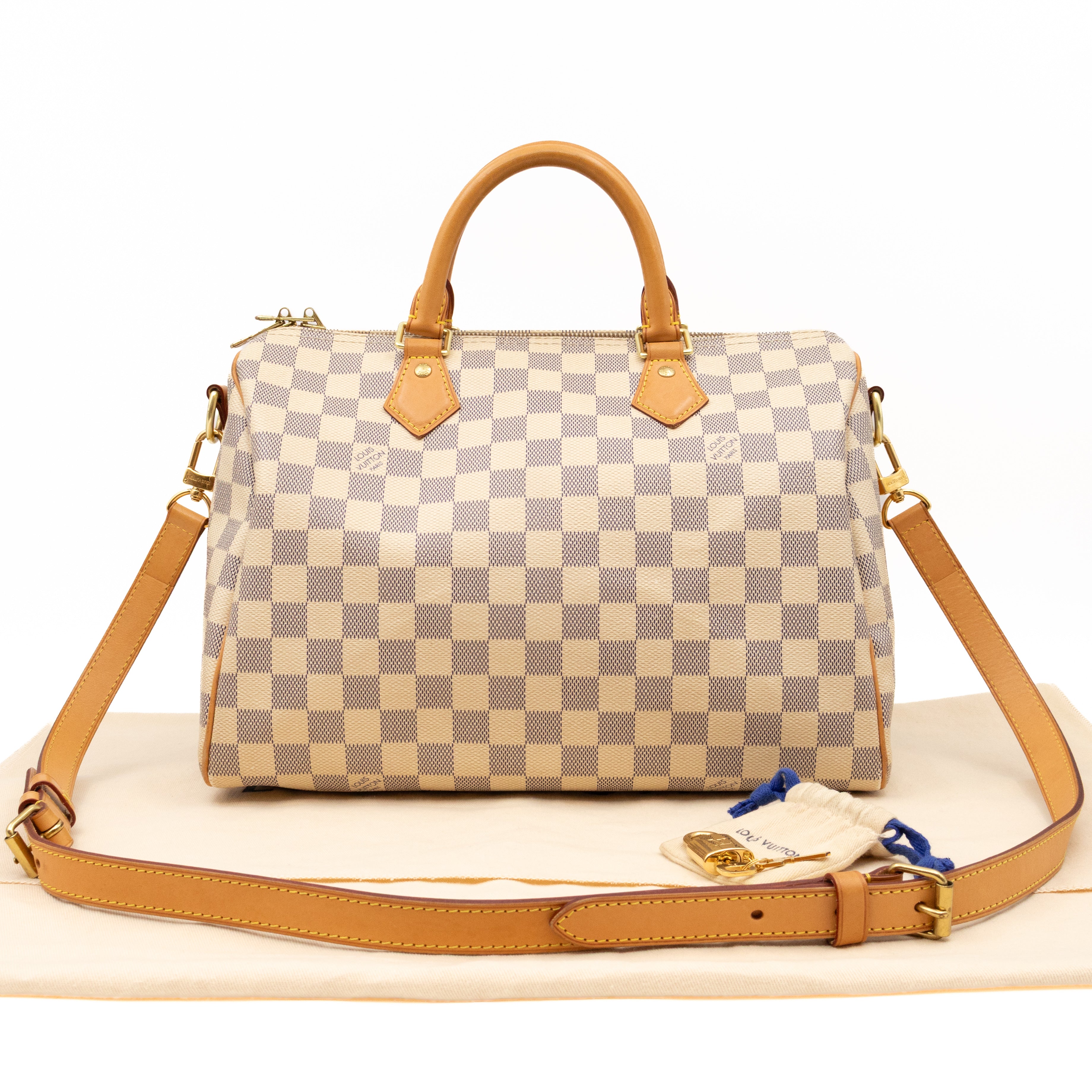 Speedy 30 Bandouliere Damier Azur