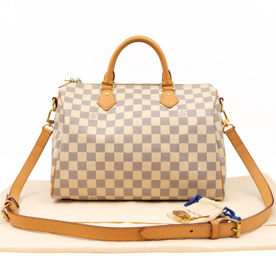 Speedy 30 Bandouliere Damier Azur