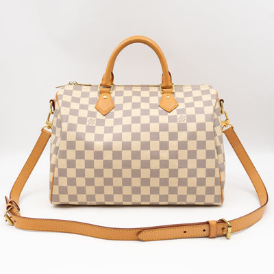 Speedy 30 Bandouliere Damier Azur