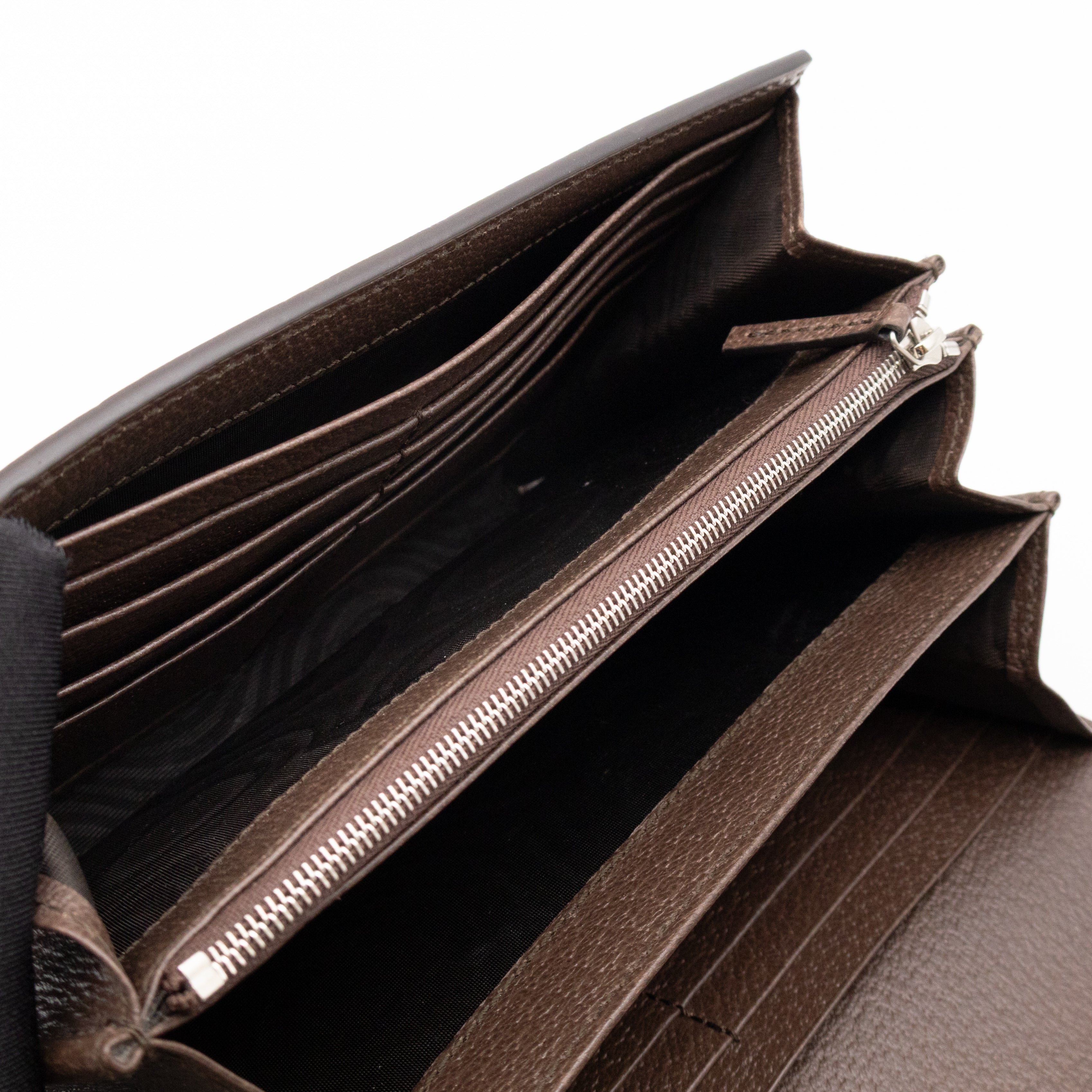 Dionysus Wallet on Chain Jumbo GG Canvas & Brown Leather