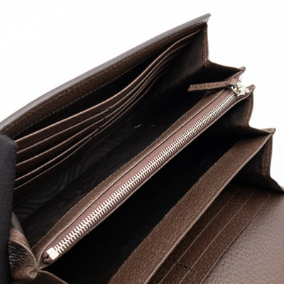 Dionysus Wallet on Chain Jumbo GG Canvas & Brown Leather
