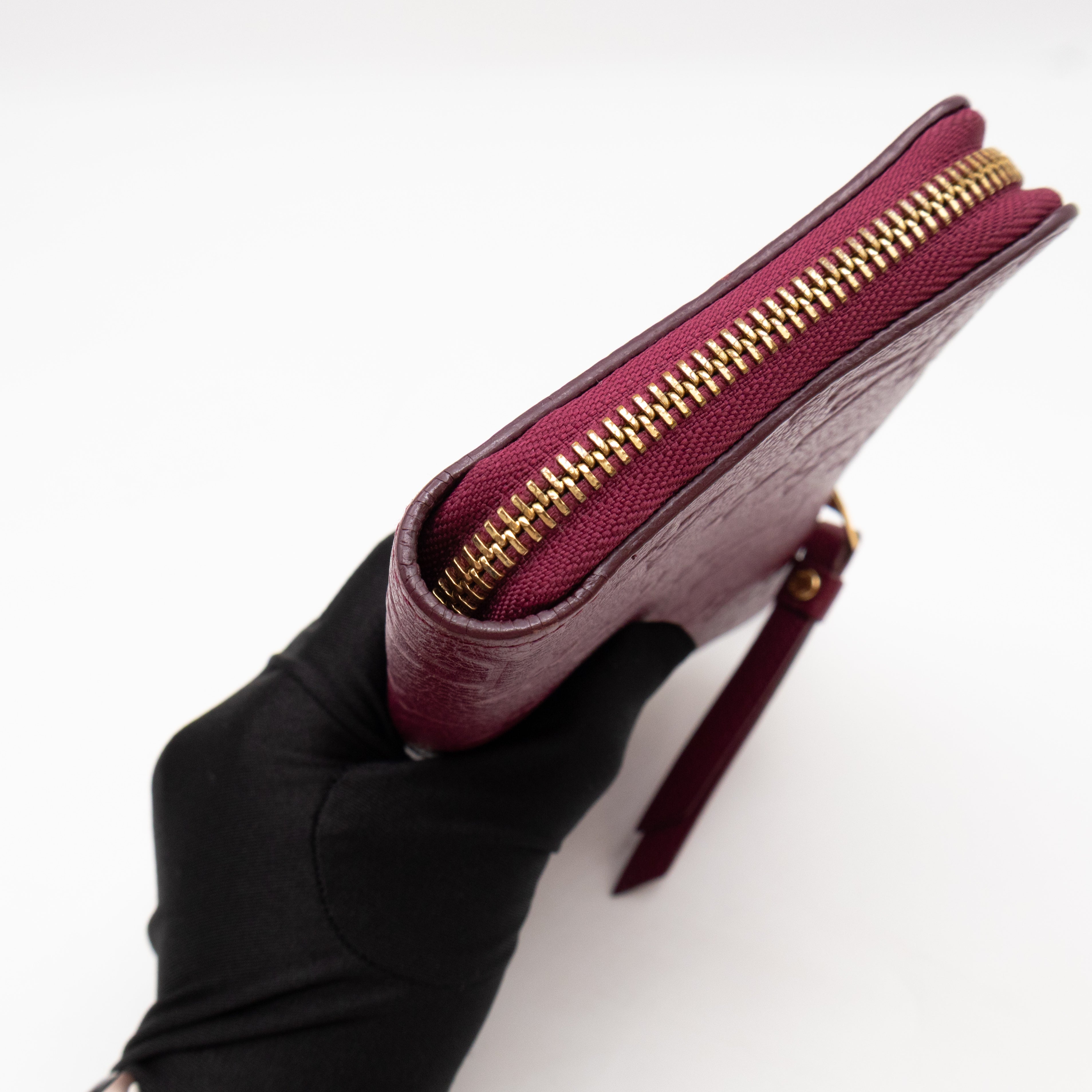 Zippy Organizer Wallet Monogram Empreinte Burgundy
