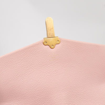 Clapton Crossbody Damier Ebene & Rose Ballerine Leather