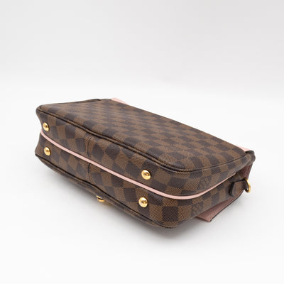 Clapton Crossbody Damier Ebene & Rose Ballerine Leather
