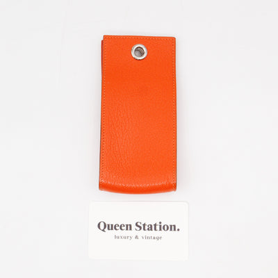 Planet Phone Case Orange Leather