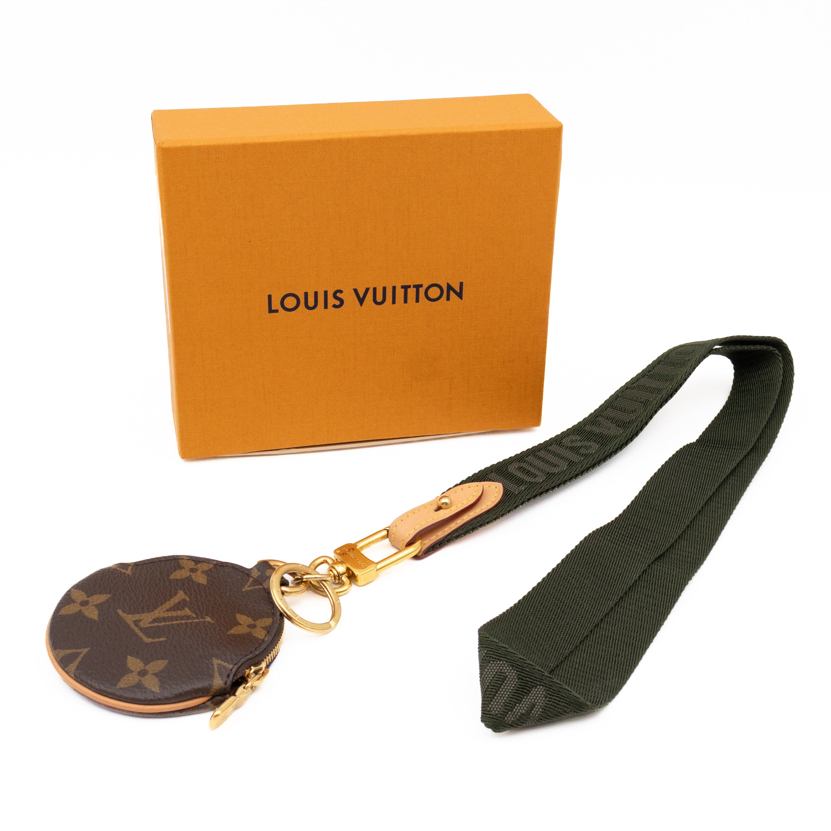 Lanyard Khaki With Coin Purse Monogram