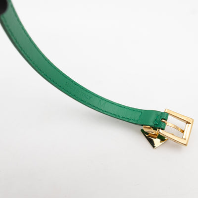 Triangle Charm Bracelet Mango Green Saffiano Leather