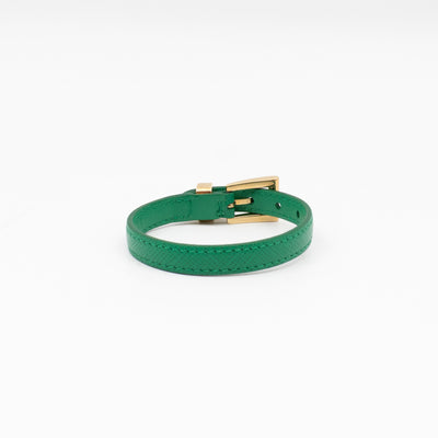 Triangle Charm Bracelet Mango Green Saffiano Leather
