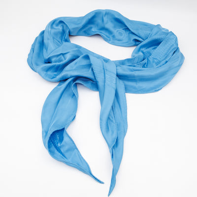 Losange Silk Scarf Blue