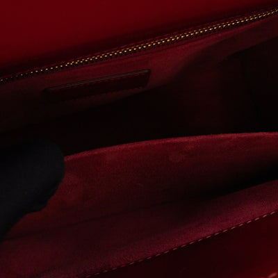 Lady Dior Medium Dark Red Patent Leather