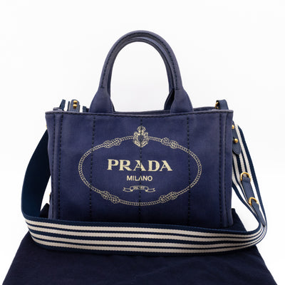 Canapa Tote Bag Blue Jacquard