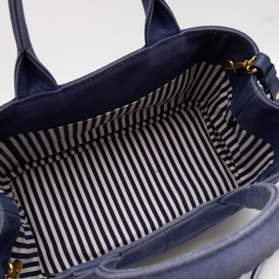 Canapa Tote Bag Blue Jacquard