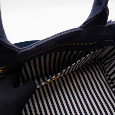 Canapa Tote Bag Blue Jacquard