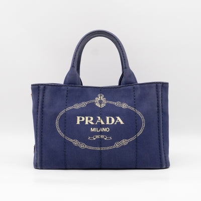 Canapa Tote Bag Blue Jacquard
