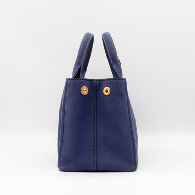 Canapa Tote Bag Blue Jacquard