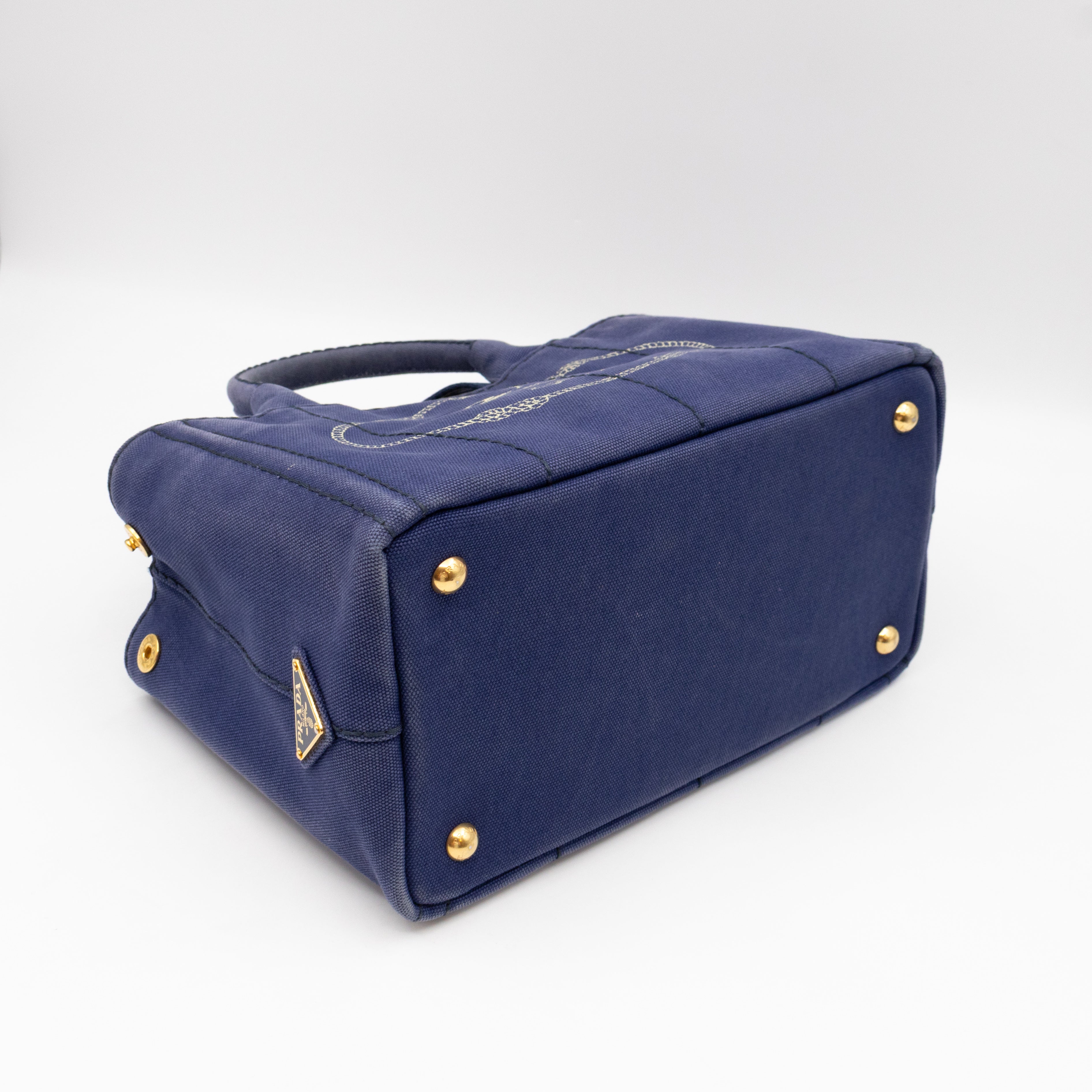 Canapa Tote Bag Blue Jacquard