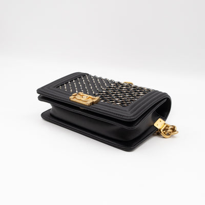 Boy Belt Bag By The Sea Chevron Embroidered Black Leather
