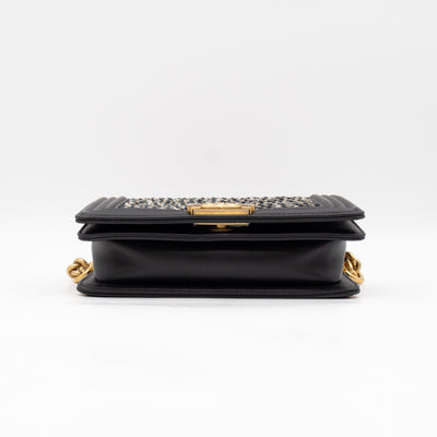 Boy Belt Bag By The Sea Chevron Embroidered Black Leather