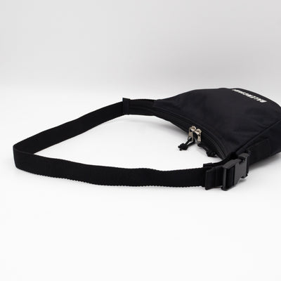 Wheel Shoulder Sling Bag Black Nylon