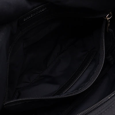 Wheel Shoulder Sling Bag Black Nylon