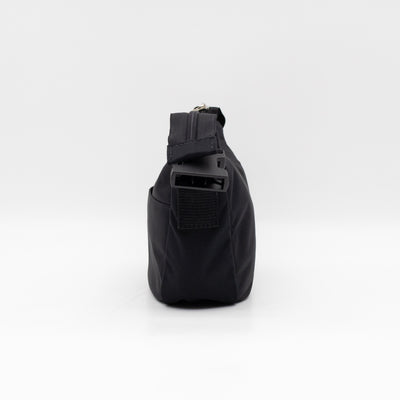 Wheel Shoulder Sling Bag Black Nylon