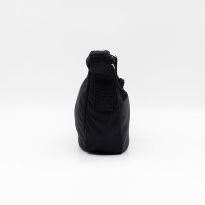 Wheel Shoulder Sling Bag Black Nylon