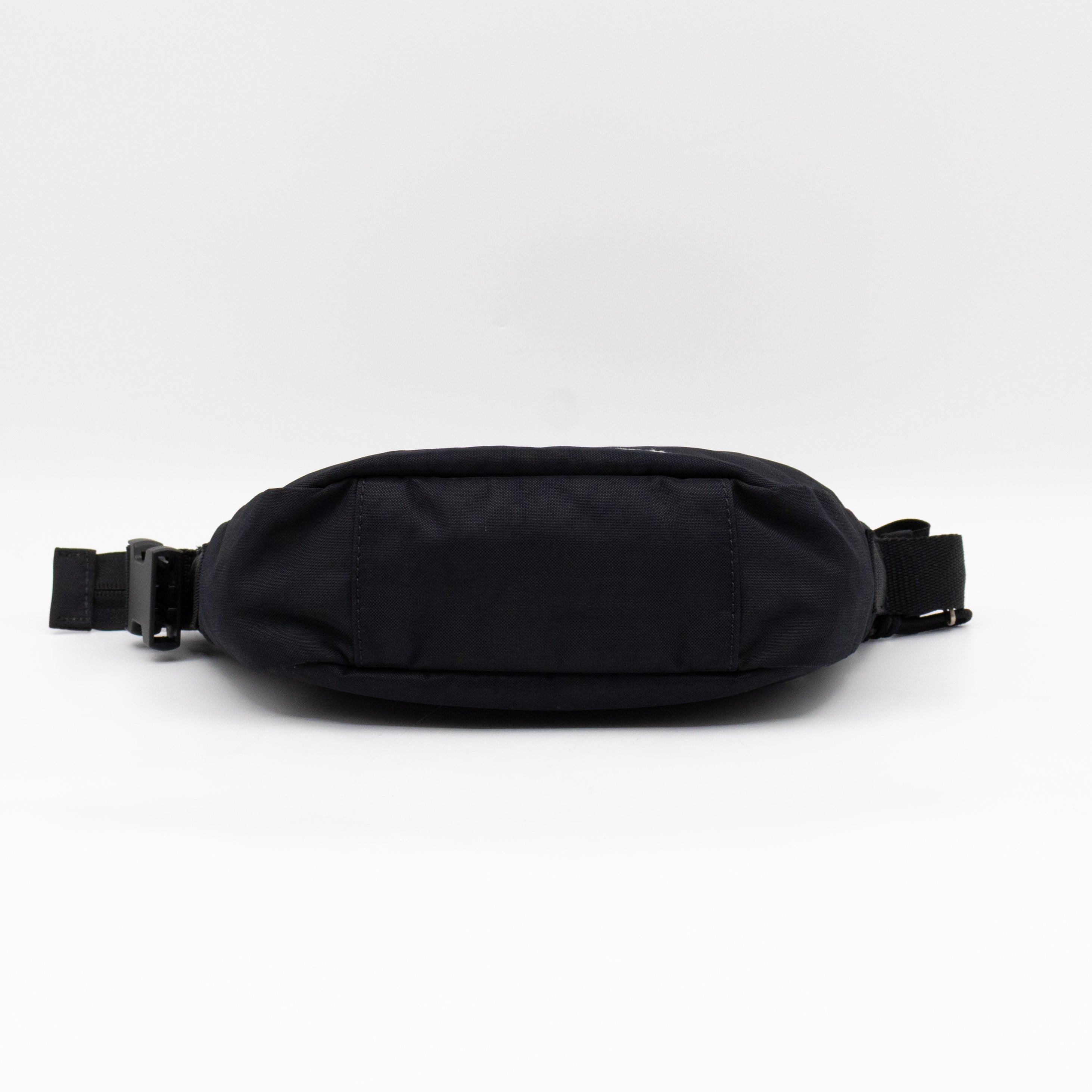 Wheel Shoulder Sling Bag Black Nylon