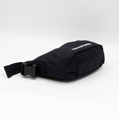 Wheel Shoulder Sling Bag Black Nylon