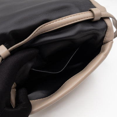 Prisma Mini Pochette Shoulder Bag Grey Leather