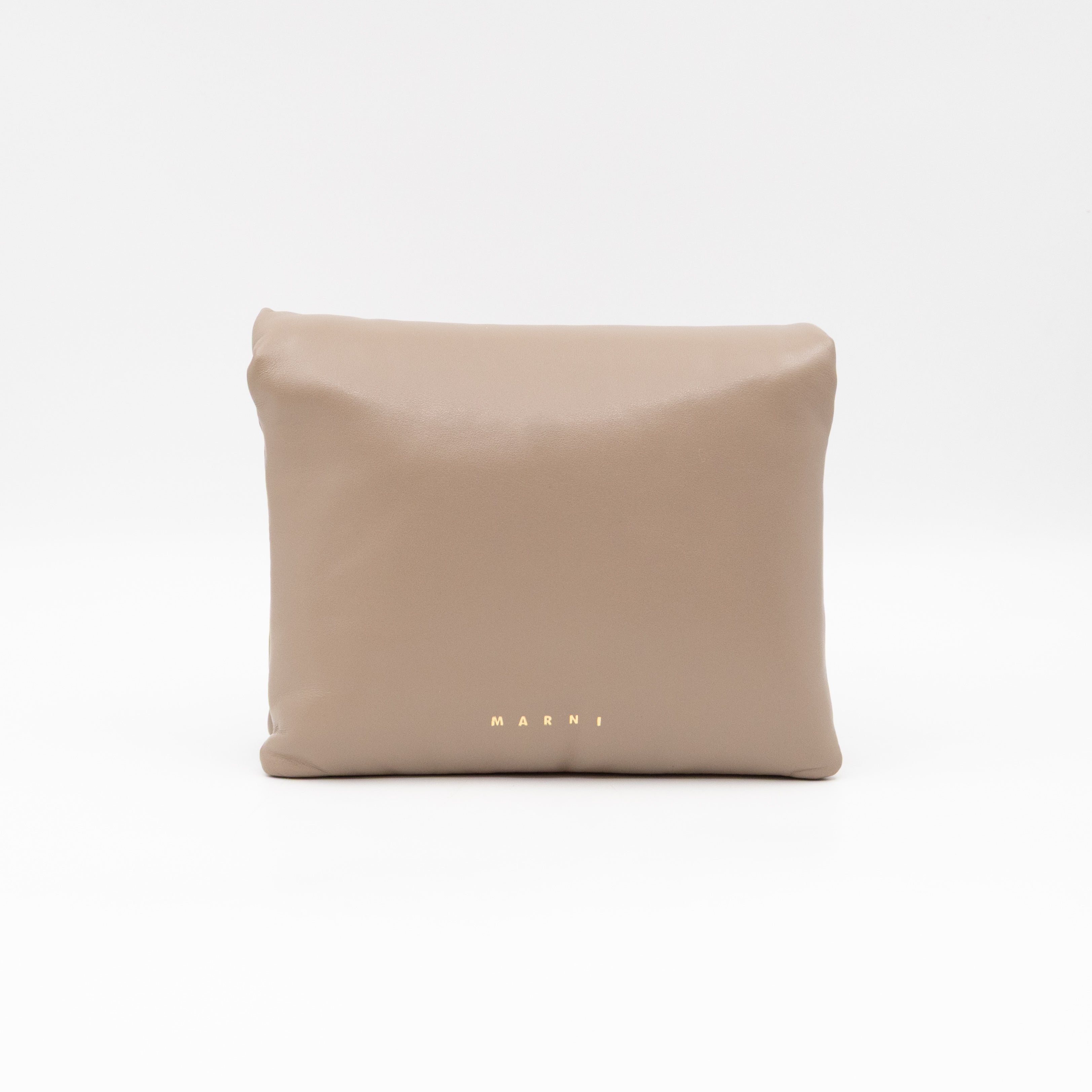 Prisma Mini Pochette Shoulder Bag Grey Leather