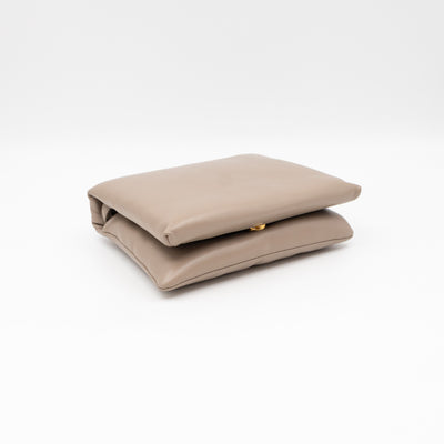 Prisma Mini Pochette Shoulder Bag Grey Leather