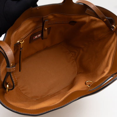 Tropicalia Small Bag Brown Leather & Raffia-effect Fabric