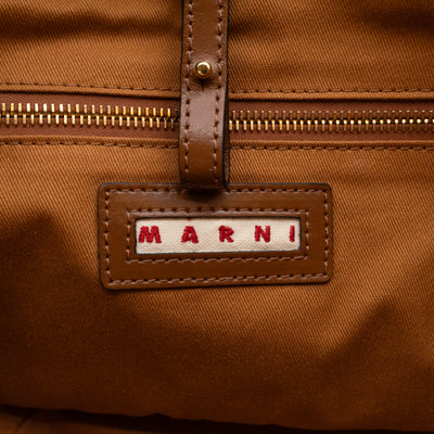 Tropicalia Small Bag Brown Leather & Raffia-effect Fabric