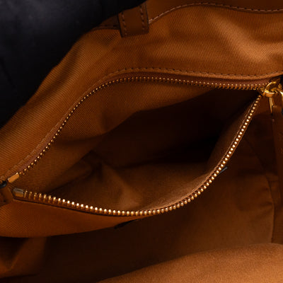 Tropicalia Small Bag Brown Leather & Raffia-effect Fabric