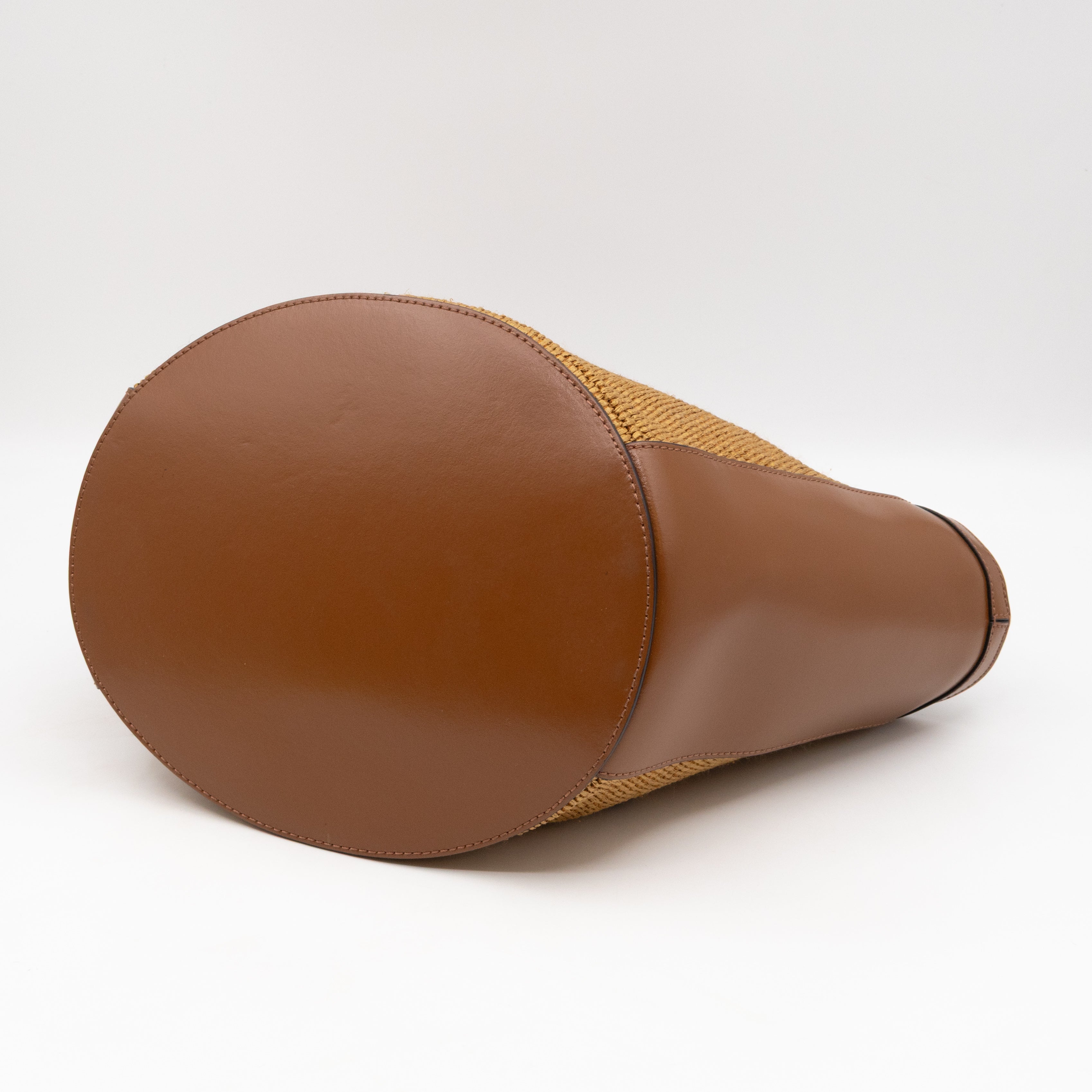 Tropicalia Small Bag Brown Leather & Raffia-effect Fabric