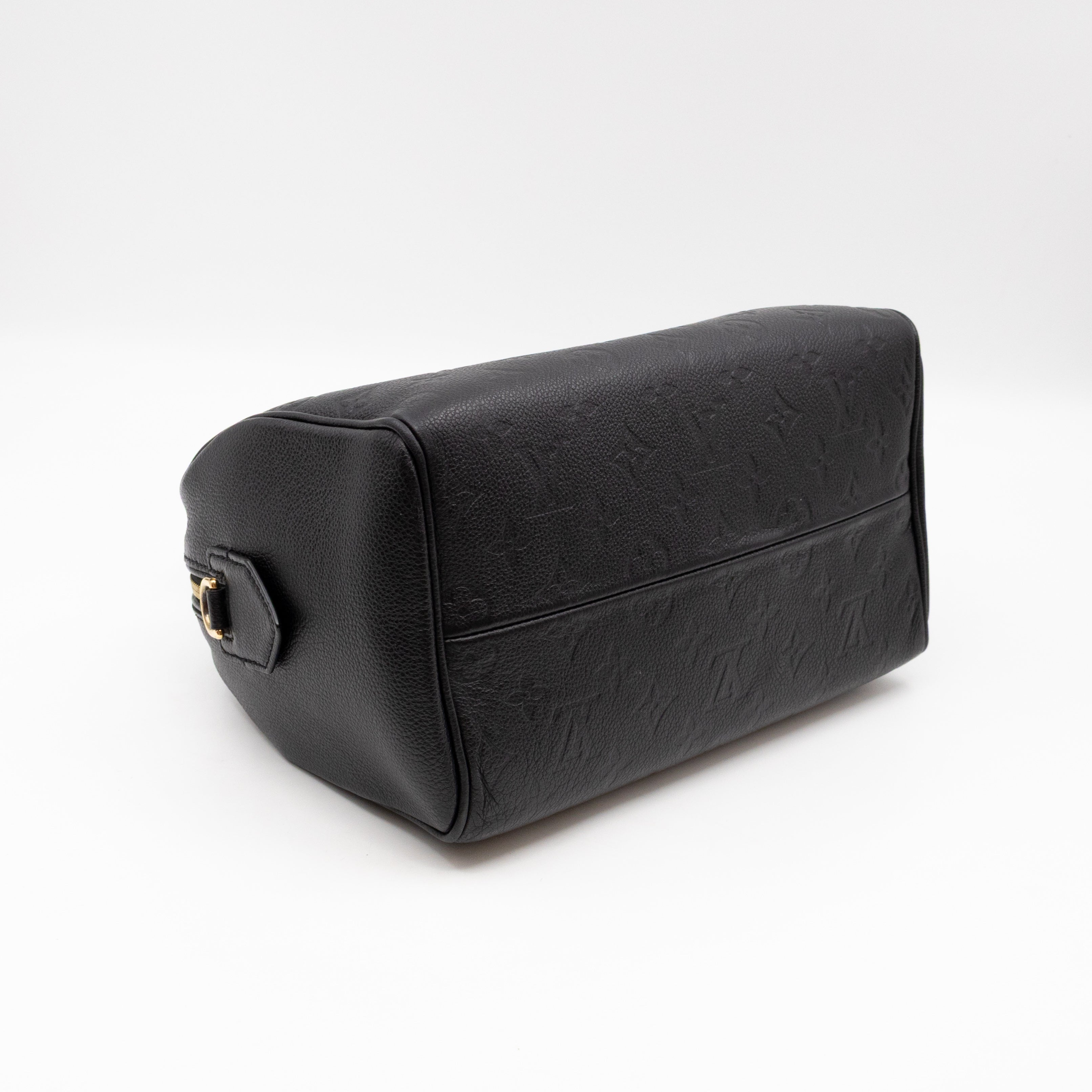 Speedy 25 Bandouliere Black Monogram Empreinte