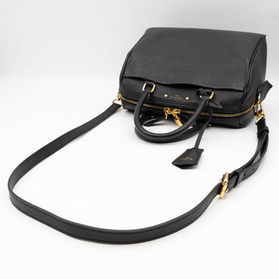 Speedy 25 Bandouliere Black Monogram Empreinte