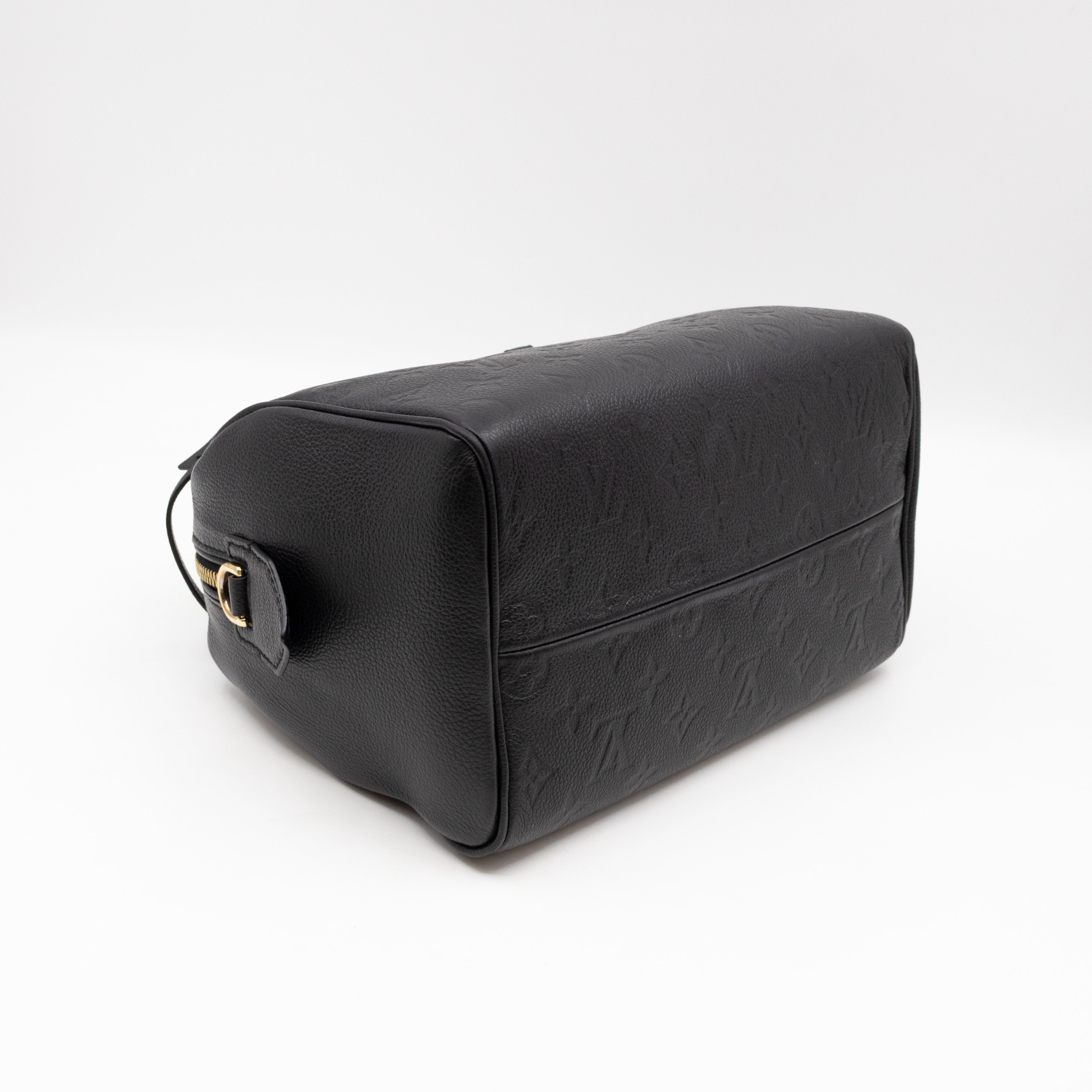 Speedy 25 Bandouliere Black Monogram Empreinte
