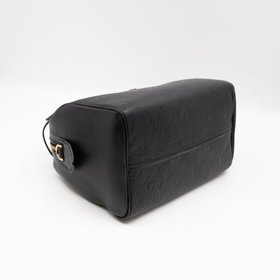 Speedy 25 Bandouliere Black Monogram Empreinte