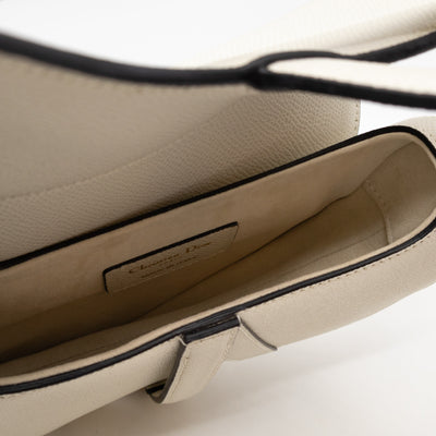 Mini Saddle Bag White Leather