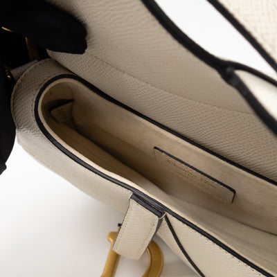 Mini Saddle Bag White Leather
