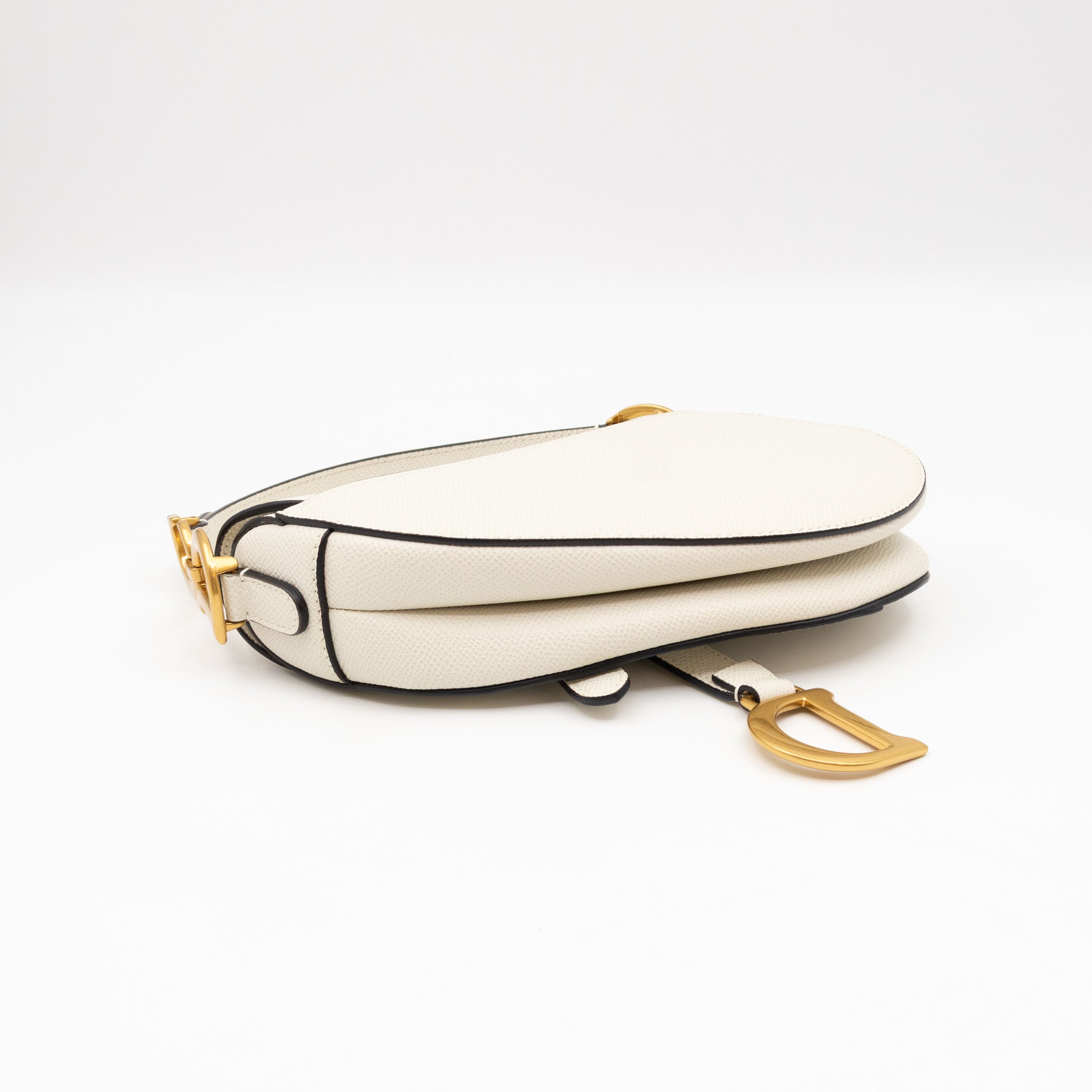 Mini Saddle Bag White Leather