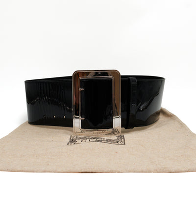 Wide Belt Black Patent Leather 85 / 34