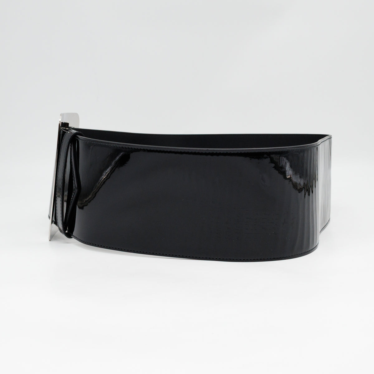 Wide Belt Black Patent Leather 85 / 34
