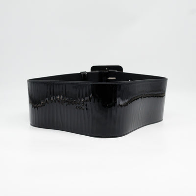 Wide Belt Black Patent Leather 85 / 34