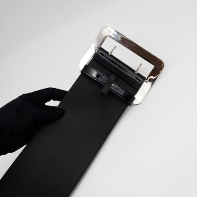 Wide Belt Black Patent Leather 85 / 34