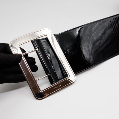 Wide Belt Black Patent Leather 85 / 34
