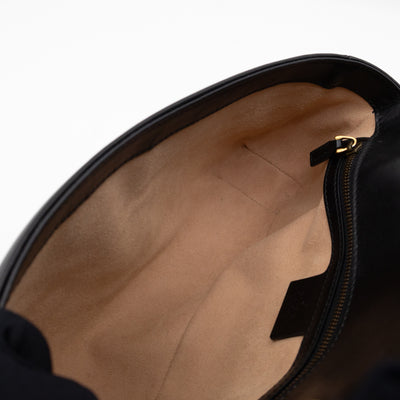 GG Marmont Medium Flap Bag Black Leather